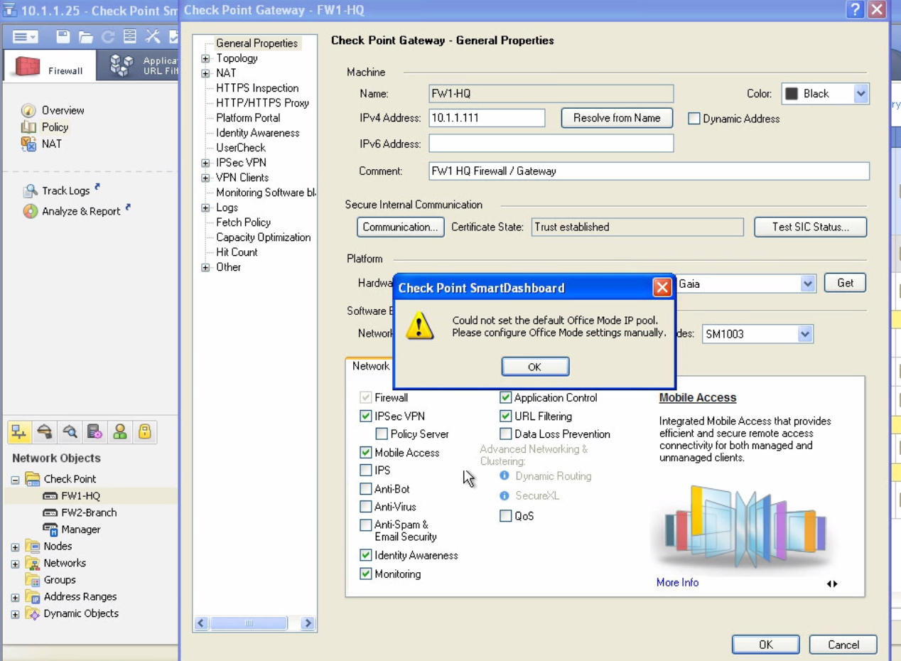 ups remote access checkpoint vpn client